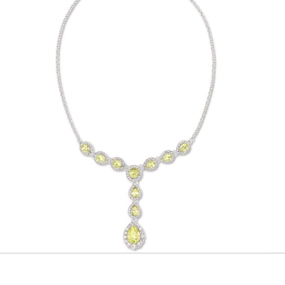 NWT Charter Club Crystal Lariat Necklace, 17" + 2" Extender - Picture 4 of 6